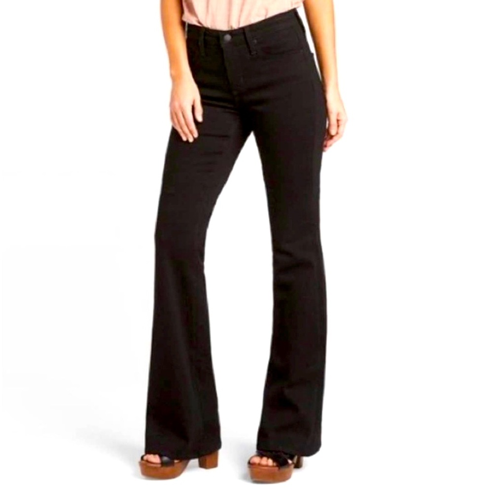 7 For All Mankind Dojo Black Flare Jeans size 26